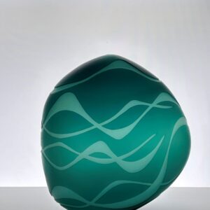 Riverstone Series - h33 x 32 x 13 cm, Blown and carved glass, 2026 - Edols & Elliott