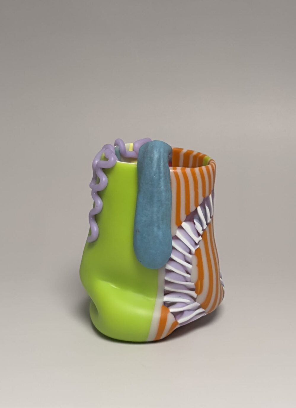 Warm Friction - h15 x 12cm, fused, blown and etched glass, 2026 - S Chaseling